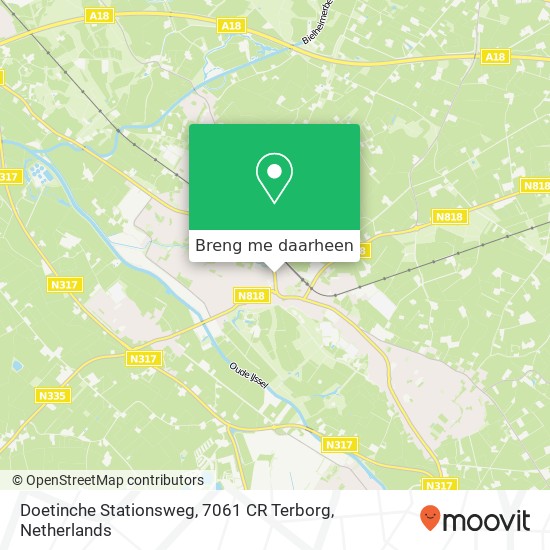 Doetinche Stationsweg, 7061 CR Terborg kaart