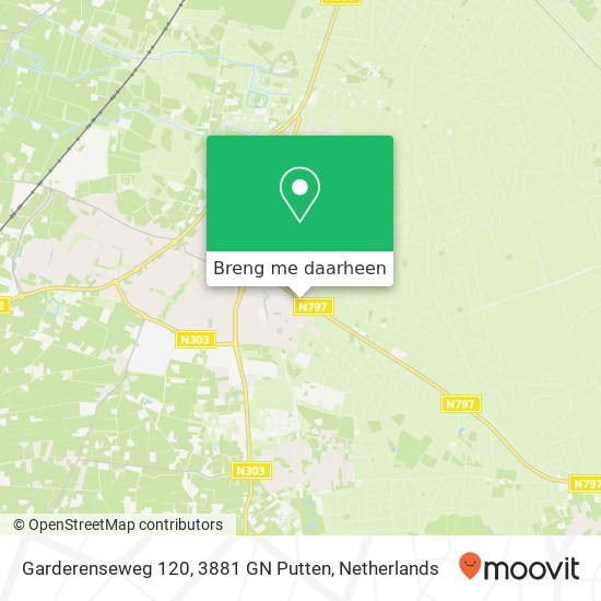 Garderenseweg 120, 3881 GN Putten kaart