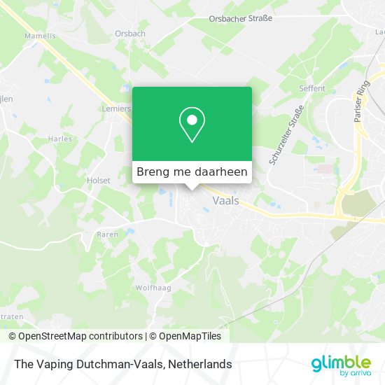 The Vaping Dutchman-Vaals kaart