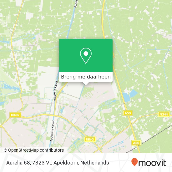 Aurelia 68, 7323 VL Apeldoorn kaart