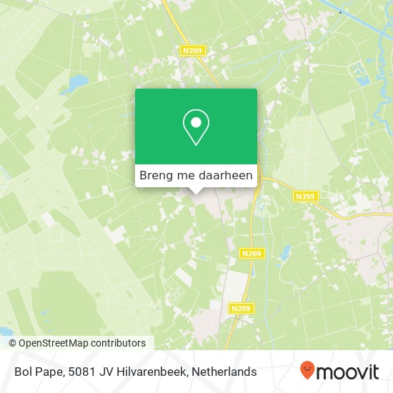 Bol Pape, 5081 JV Hilvarenbeek kaart