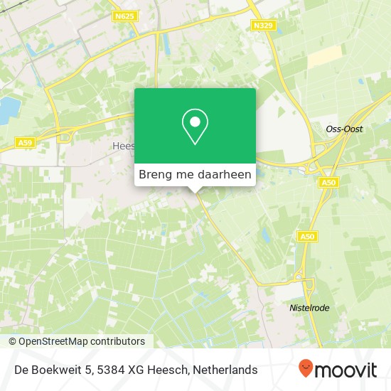 De Boekweit 5, 5384 XG Heesch kaart