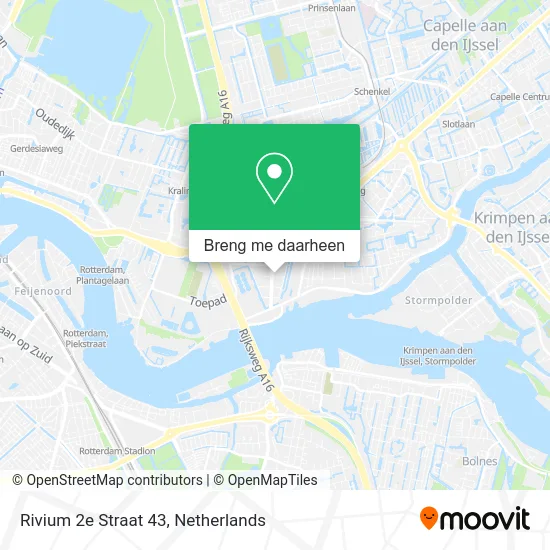 Rivium 2e Straat 43 kaart