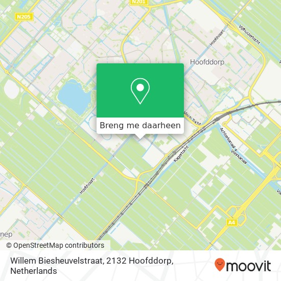 Willem Biesheuvelstraat, 2132 Hoofddorp kaart