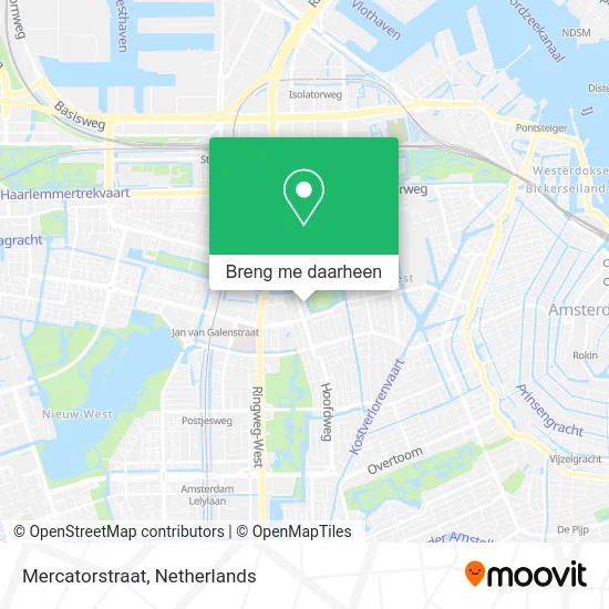 Mercatorstraat kaart