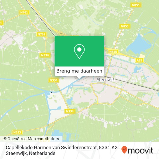 Capellekade Harmen van Swinderenstraat, 8331 KX Steenwijk kaart