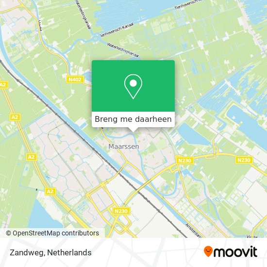 Zandweg kaart