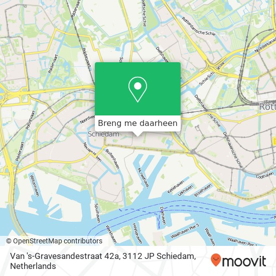 Van 's-Gravesandestraat 42a, 3112 JP Schiedam kaart