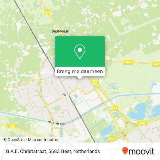 G.A.E. Christstraat, 5683 Best kaart