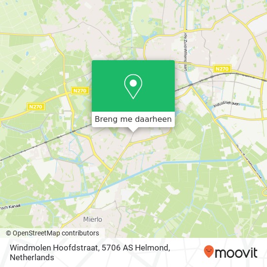 Windmolen Hoofdstraat, 5706 AS Helmond kaart