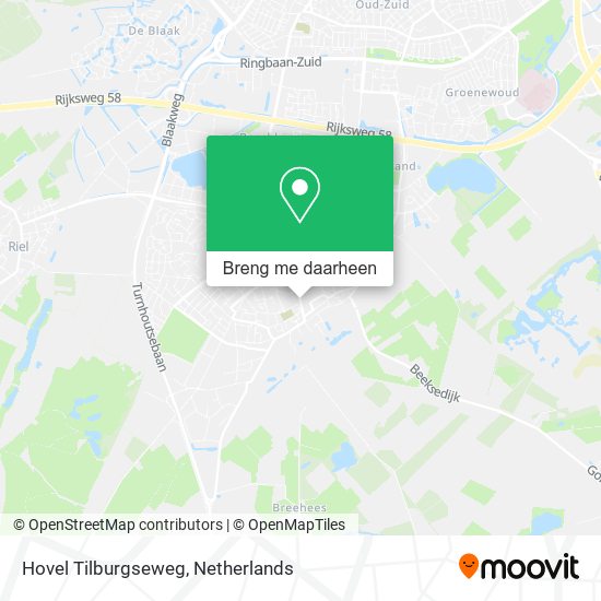 Hovel Tilburgseweg kaart