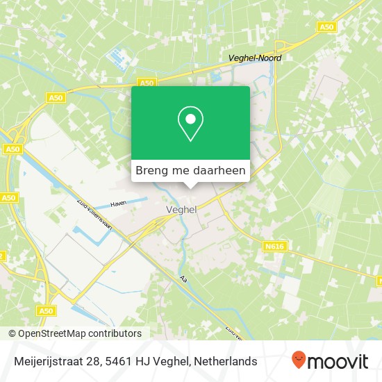 Meijerijstraat 28, 5461 HJ Veghel kaart