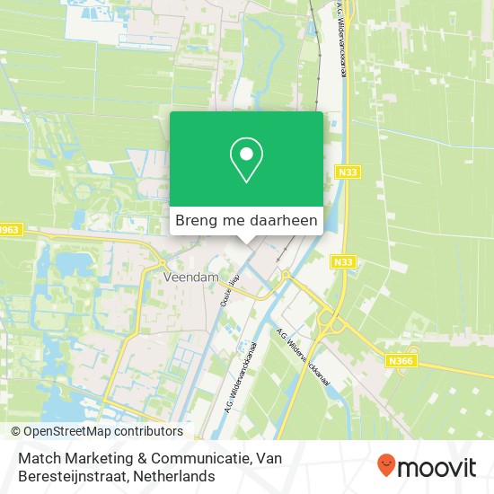 Match Marketing & Communicatie, Van Beresteijnstraat kaart