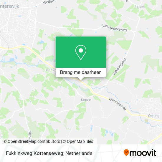 Fukkinkweg Kottenseweg kaart