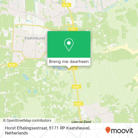 Horst Eftelingsestraat, 5171 RP Kaatsheuvel kaart