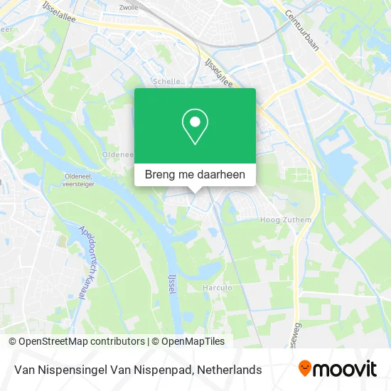 Van Nispensingel Van Nispenpad kaart