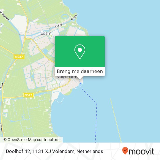 Doolhof 42, 1131 XJ Volendam kaart