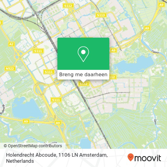 Holendrecht Abcoude, 1106 LN Amsterdam kaart