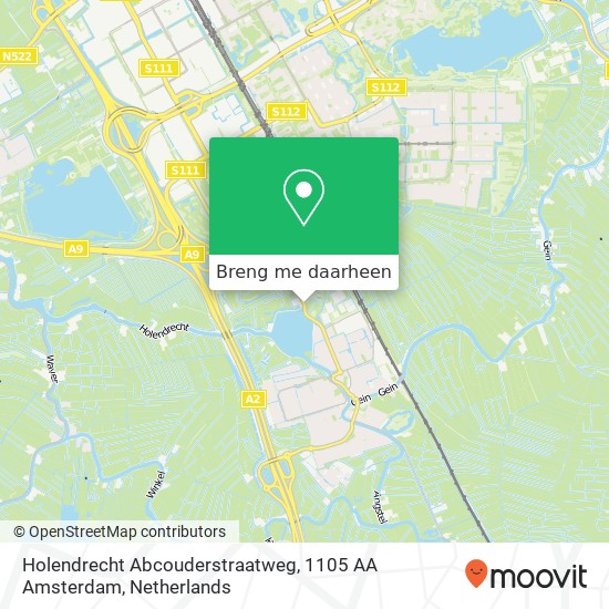 Holendrecht Abcouderstraatweg, 1105 AA Amsterdam kaart
