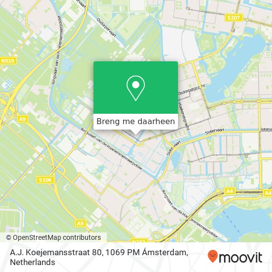 A.J. Koejemansstraat 80, 1069 PM Ámsterdam kaart