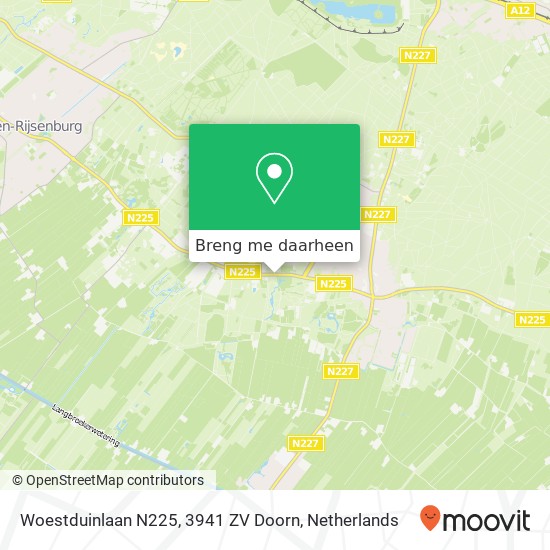 Woestduinlaan N225, 3941 ZV Doorn kaart