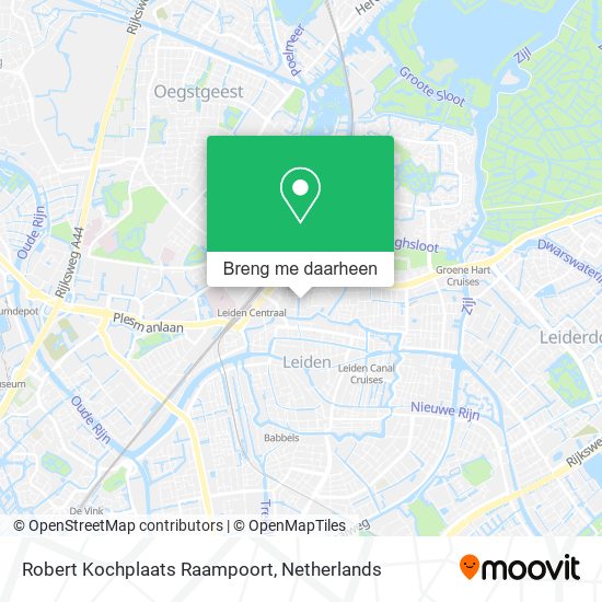 Robert Kochplaats Raampoort kaart