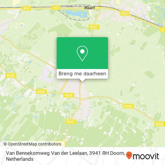 Van Bennekomweg Van der Leelaan, 3941 RH Doorn kaart