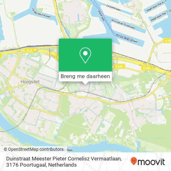 Duinstraat Meester Pieter Cornelisz Vermaatlaan, 3176 Poortugaal kaart
