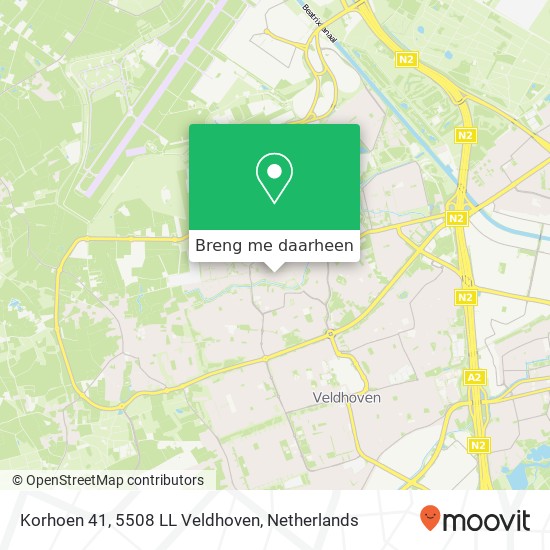 Korhoen 41, 5508 LL Veldhoven kaart