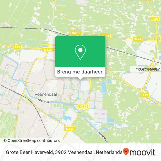 Grote Beer Haverveld, 3902 Veenendaal kaart