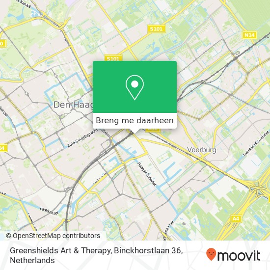 Greenshields Art & Therapy, Binckhorstlaan 36 kaart