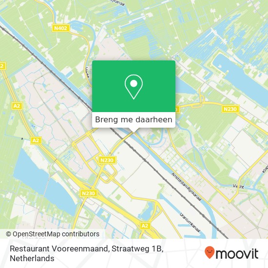 Restaurant Vooreenmaand, Straatweg 1B kaart