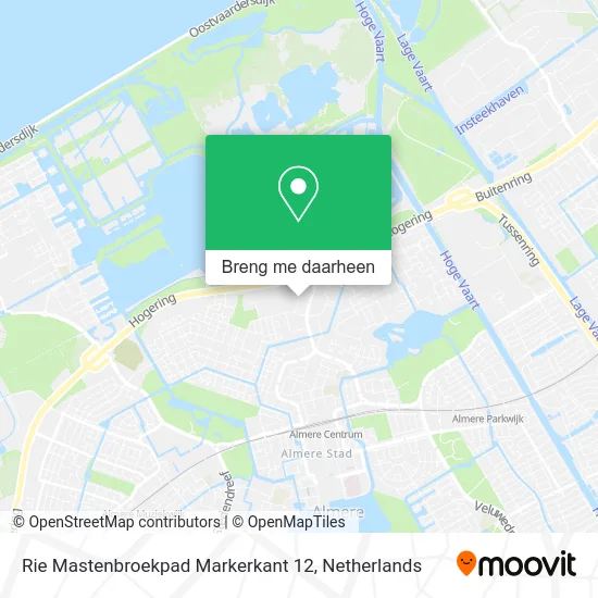 Rie Mastenbroekpad Markerkant 12 kaart