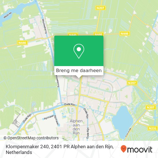 Klompenmaker 240, 2401 PR Alphen aan den Rijn kaart