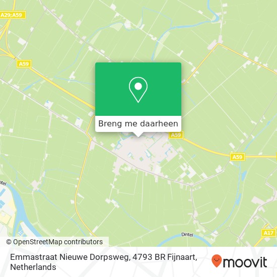 Emmastraat Nieuwe Dorpsweg, 4793 BR Fijnaart kaart