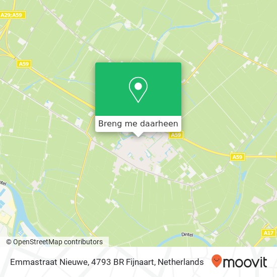 Emmastraat Nieuwe, 4793 BR Fijnaart kaart