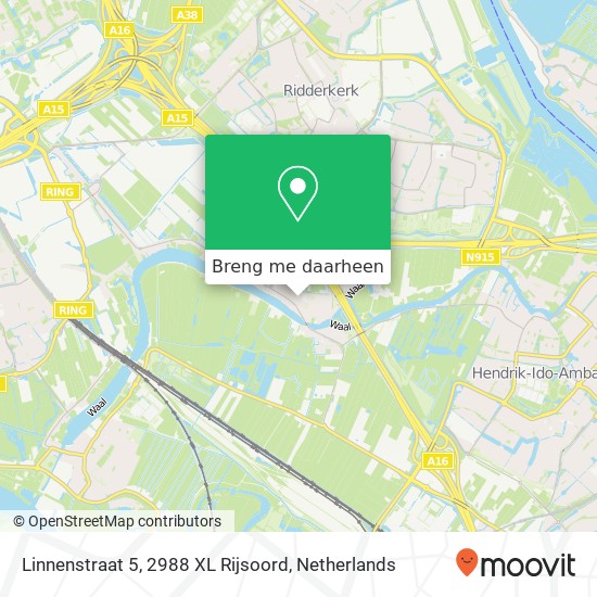 Linnenstraat 5, 2988 XL Rijsoord kaart