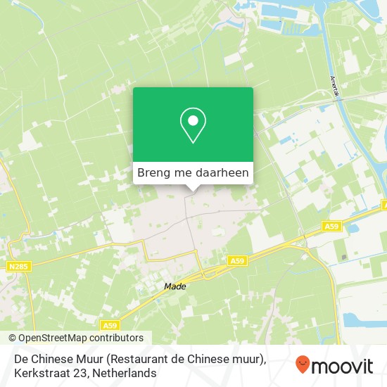 De Chinese Muur (Restaurant de Chinese muur), Kerkstraat 23 kaart