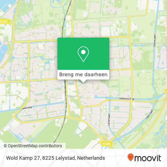 Wold Kamp 27, 8225 Lelystad kaart