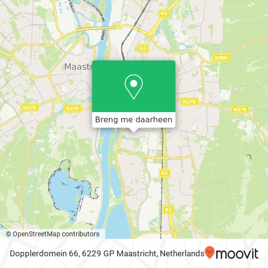 Dopplerdomein 66, 6229 GP Maastricht kaart