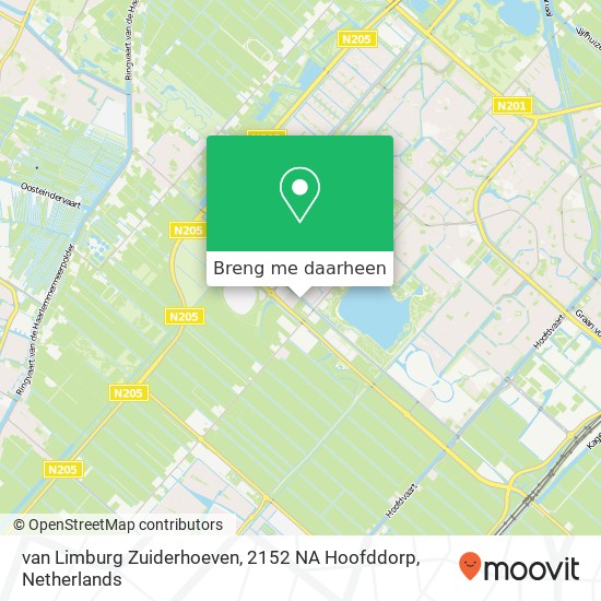van Limburg Zuiderhoeven, 2152 NA Hoofddorp kaart