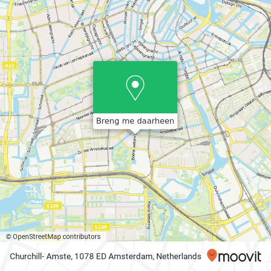 Churchill- Amste, 1078 ED Amsterdam kaart