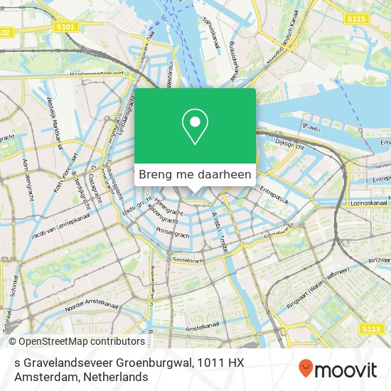 s Gravelandseveer Groenburgwal, 1011 HX Amsterdam kaart