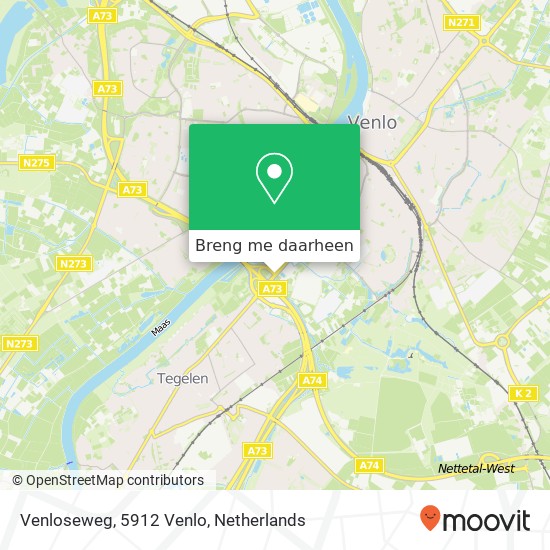 Venloseweg, 5912 Venlo kaart