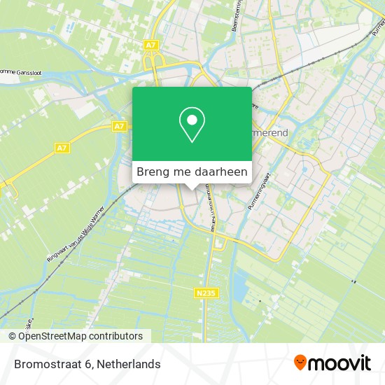 Bromostraat 6 kaart