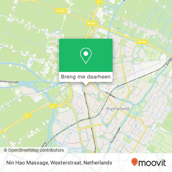 Nin Hao Massage, Westerstraat kaart