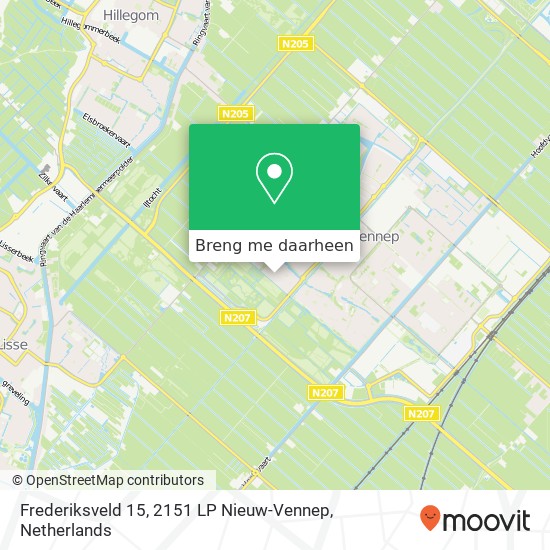 Frederiksveld 15, 2151 LP Nieuw-Vennep kaart