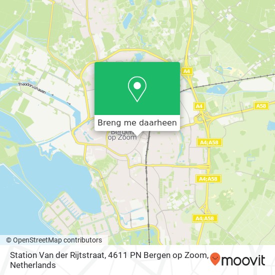 Station Van der Rijtstraat, 4611 PN Bergen op Zoom kaart