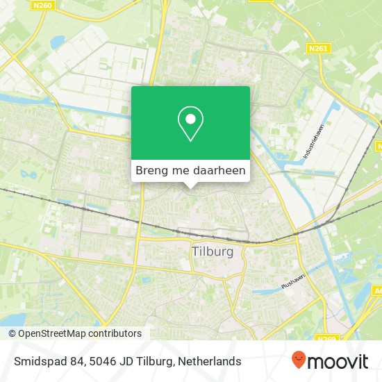 Smidspad 84, 5046 JD Tilburg kaart