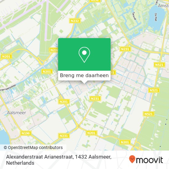 Alexanderstraat Arianestraat, 1432 Aalsmeer kaart